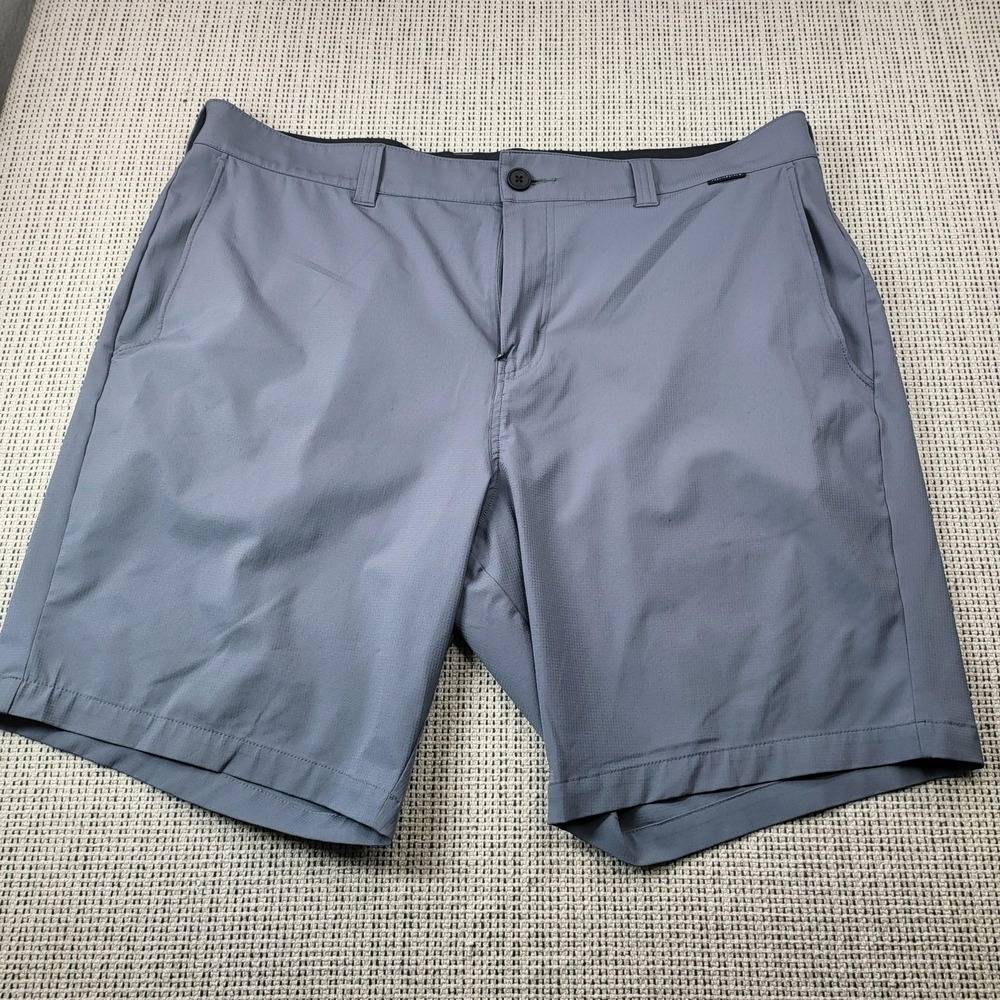 Travis Mathew Shorts Mens 38 Gray Chino Golf Performance 9 Inseam Casual Summer